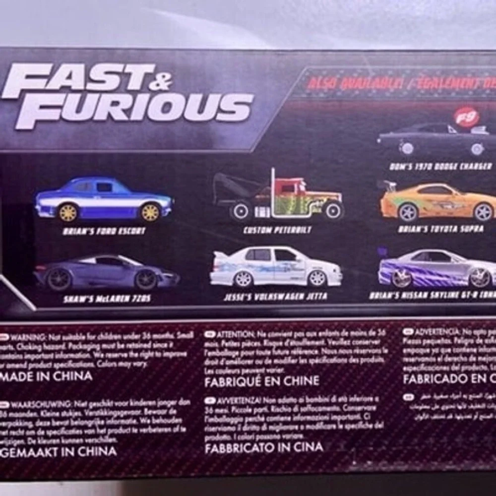 Jada Toyota GR Supra Fast & Furious F9 Orange‎ Die-cast 1:24 Model Car NIP 2022